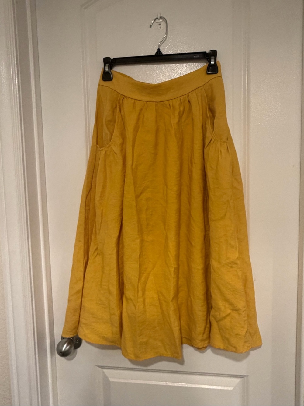 Midi Skirt in Mustard Yellow
